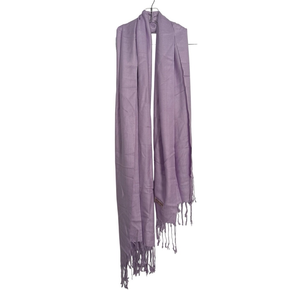 Pashmina Purple Scarf 100% Pashmina Wrap Shawl Fringe Tassel 27x68